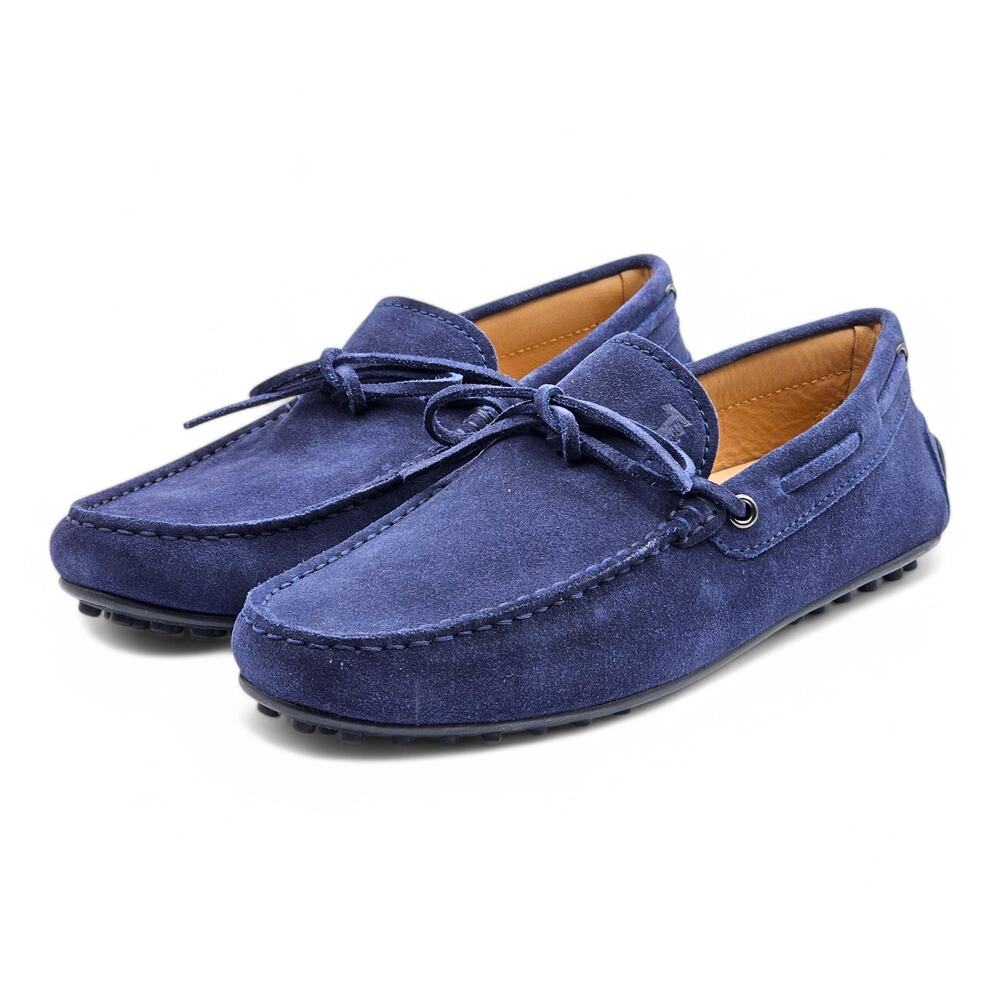 Tod's Driving Shoes City Gommino Suede Loafers - Blue - US 6.5 / UK 5.5 $695 - Picture 3 of 10
